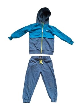 Eddie Bauer Blue/Green Colorblock Hoodie & Jogger Set/4T